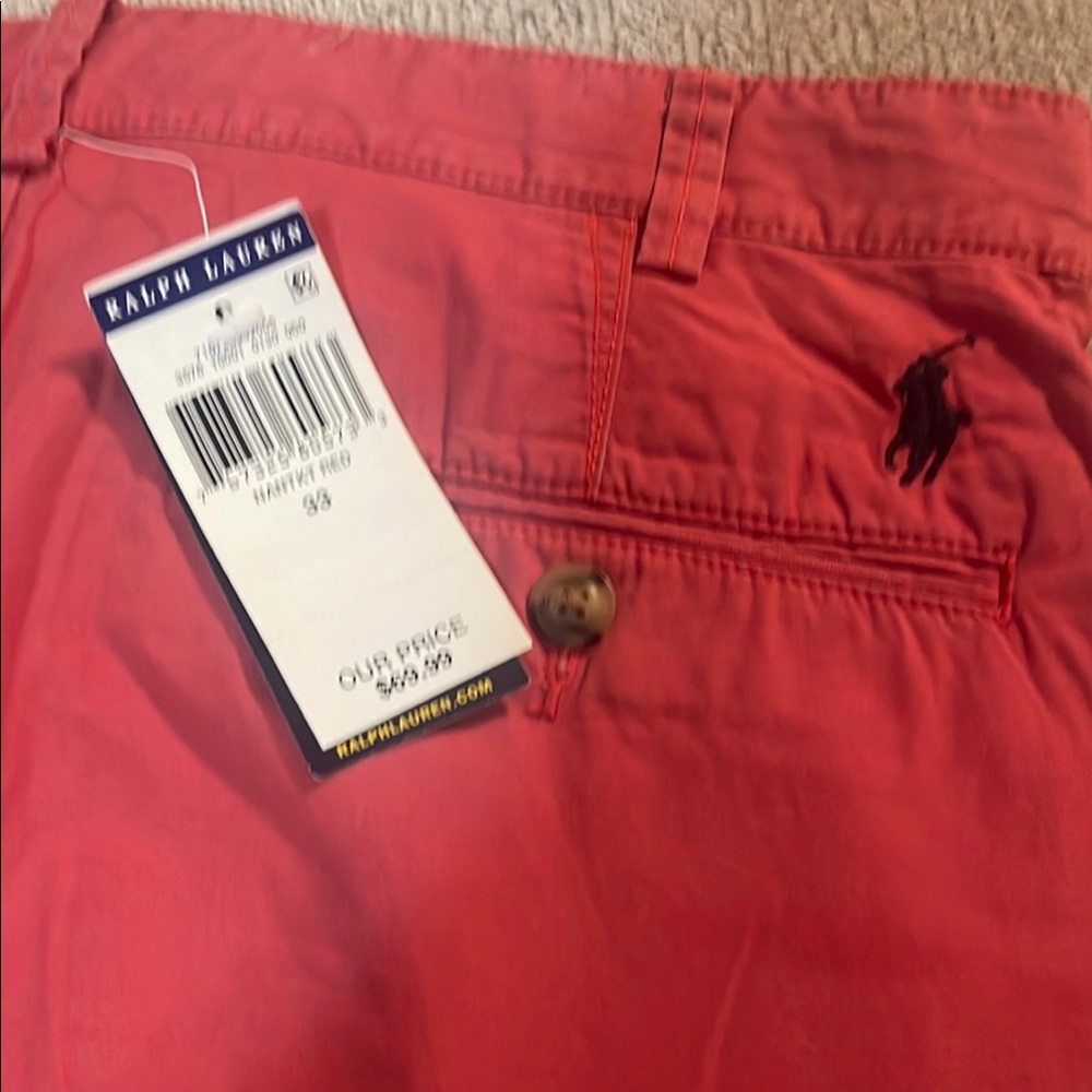 Polo by Ralph Lauren Flat Front Pink Shorts - Picture 3 of 3